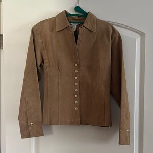 Coldwater Creek Tan Leather Jacket